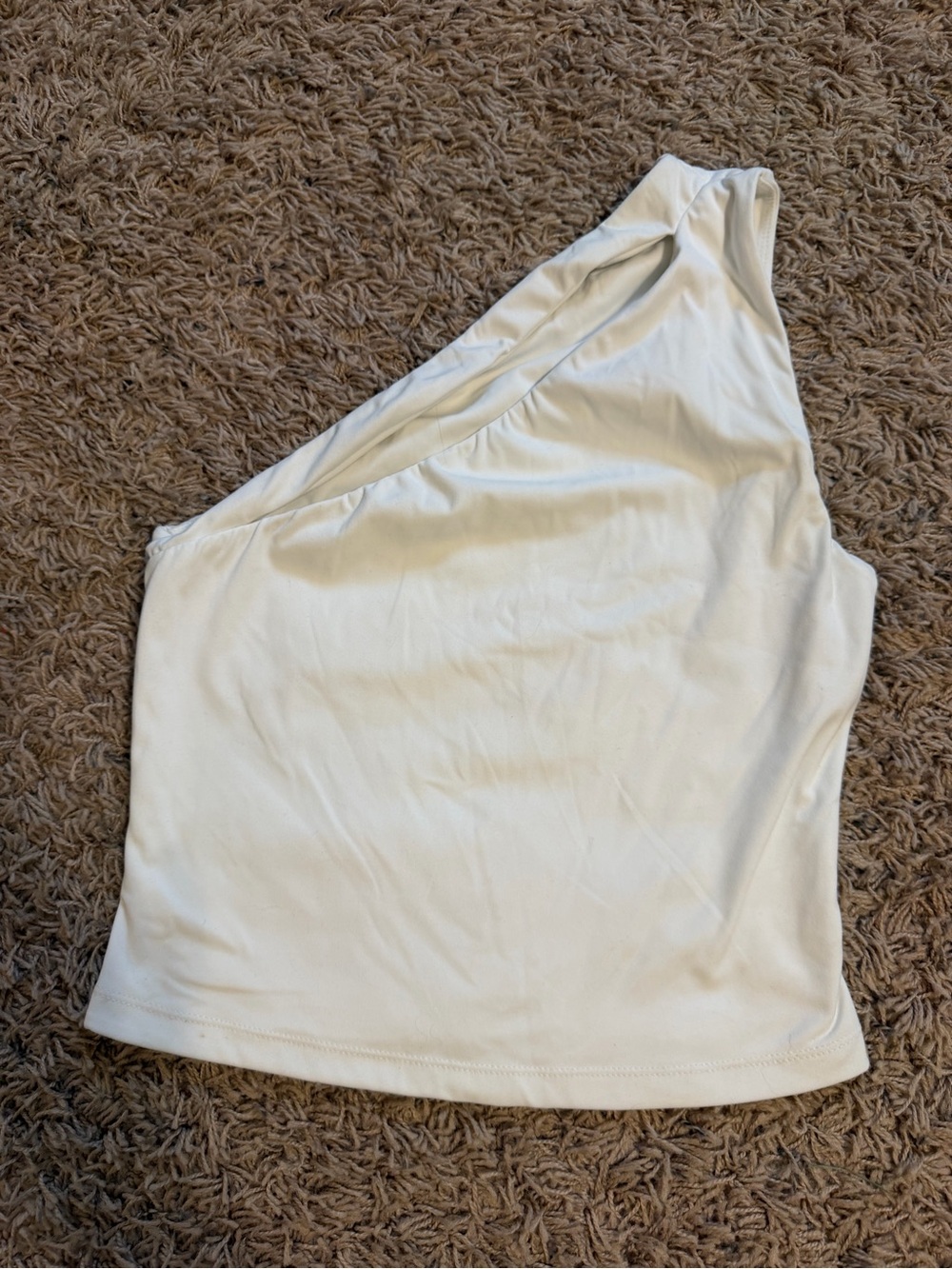 Garage One-Shoulder Tank Top - White